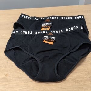 2 Bonds Blood Comfy Black Period Full Briefs Size 16